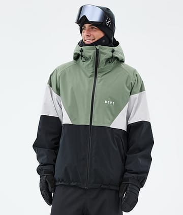 Spartan Snowboard Jacket Men Sport Moss Green/Light Grey/Black