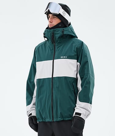 Spartan Chaqueta Esquí Hombre Stripe Bottle Green/Light Grey