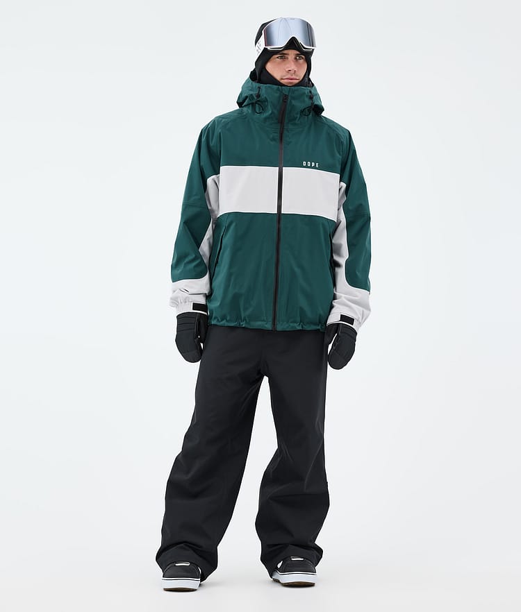Spartan Chaqueta Snowboard Hombre Stripe Bottle Green/Light Grey, Imagen 2 de 8