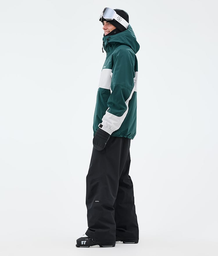 Spartan Ski Jacket Men Stripe Bottle Green/Light Grey, Image 3 of 8