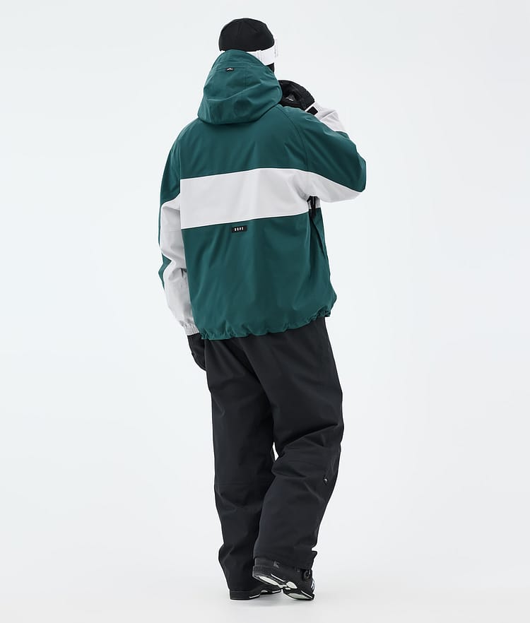 Spartan Ski Jacket Men Stripe Bottle Green/Light Grey, Image 4 of 8