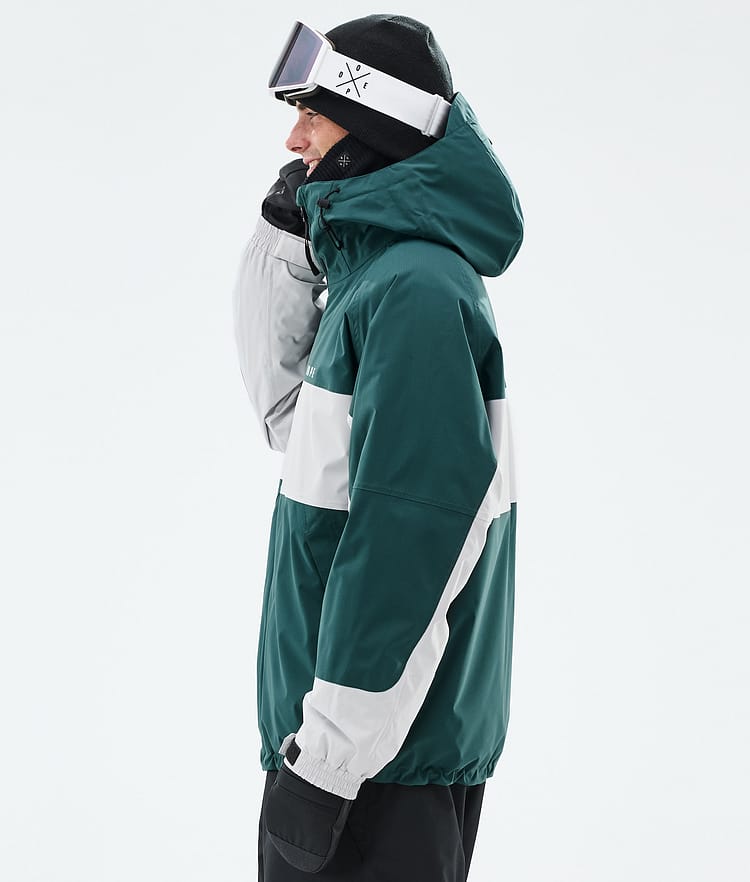 Spartan Ski Jacket Men Stripe Bottle Green/Light Grey, Image 5 of 8