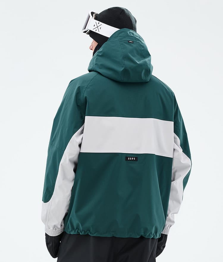 Spartan Ski Jacket Men Stripe Bottle Green/Light Grey, Image 6 of 8