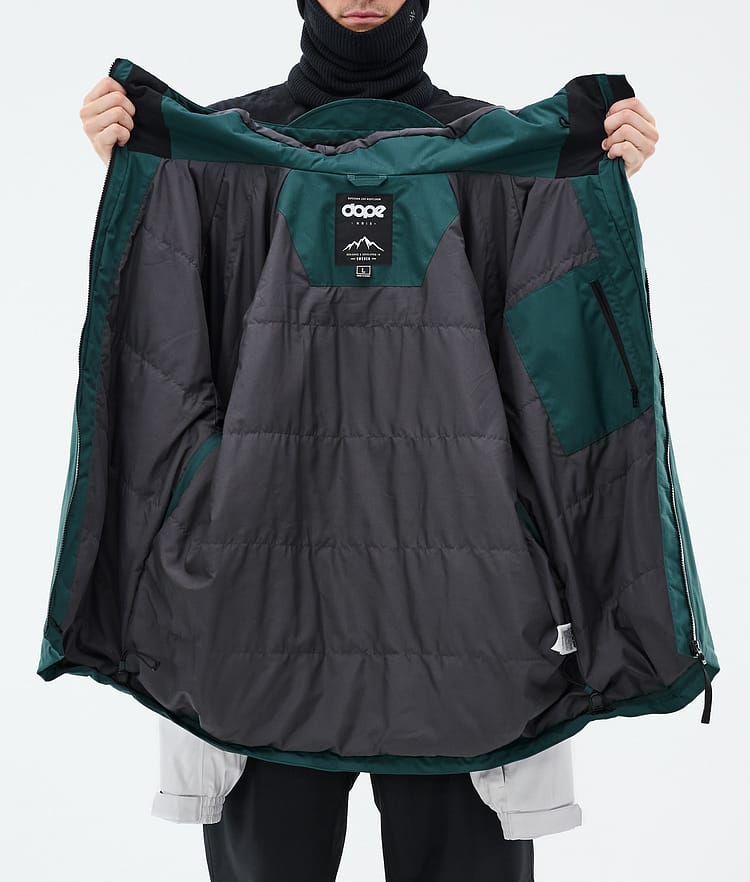 Spartan Ski Jacket Men Stripe Bottle Green/Light Grey, Image 8 of 8