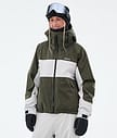 Spartan W Skijakke Dame Stripe Olive Green/Light Grey