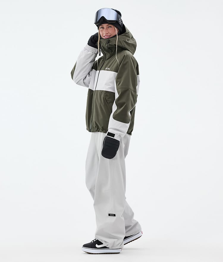 Spartan W Veste Snowboard Femme Stripe Olive Green/Light Grey, Image 4 sur 9
