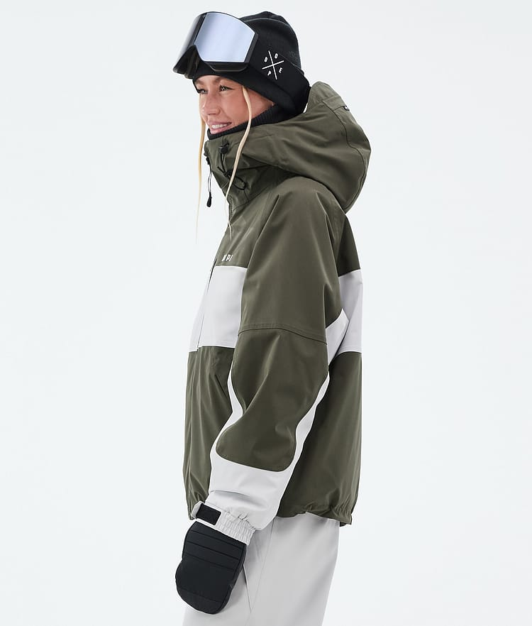 Spartan W Skijakke Dame Stripe Olive Green/Light Grey, Billede 6 af 9