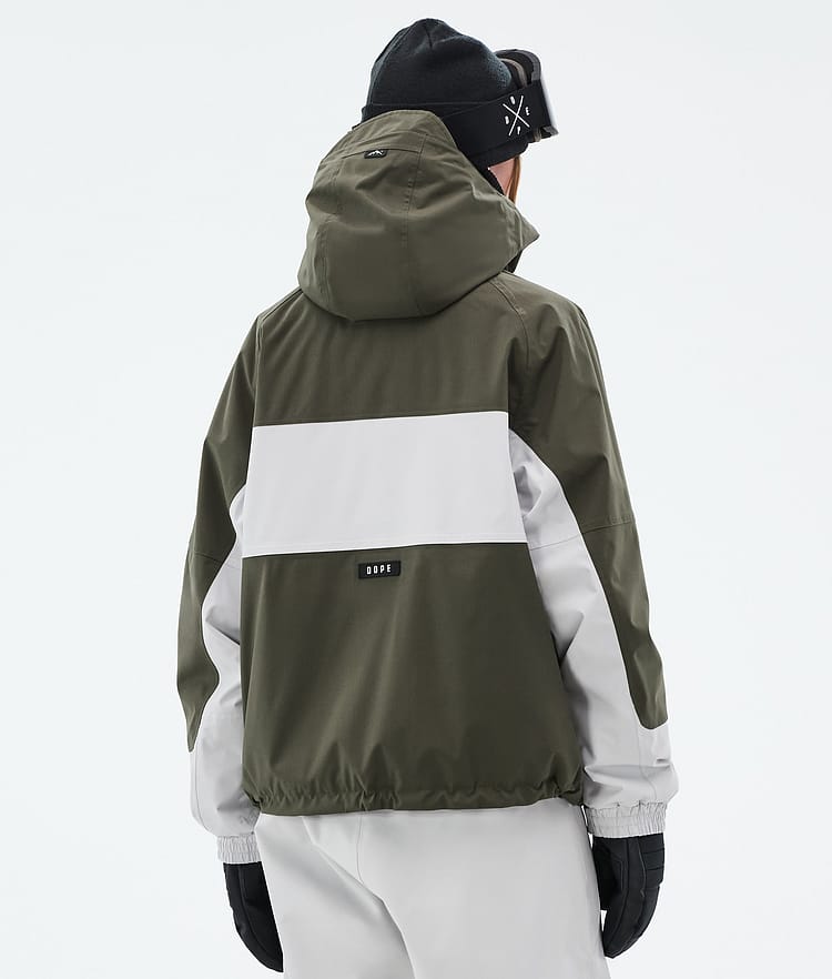 Spartan W Skijakke Dame Stripe Olive Green/Light Grey, Billede 7 af 9