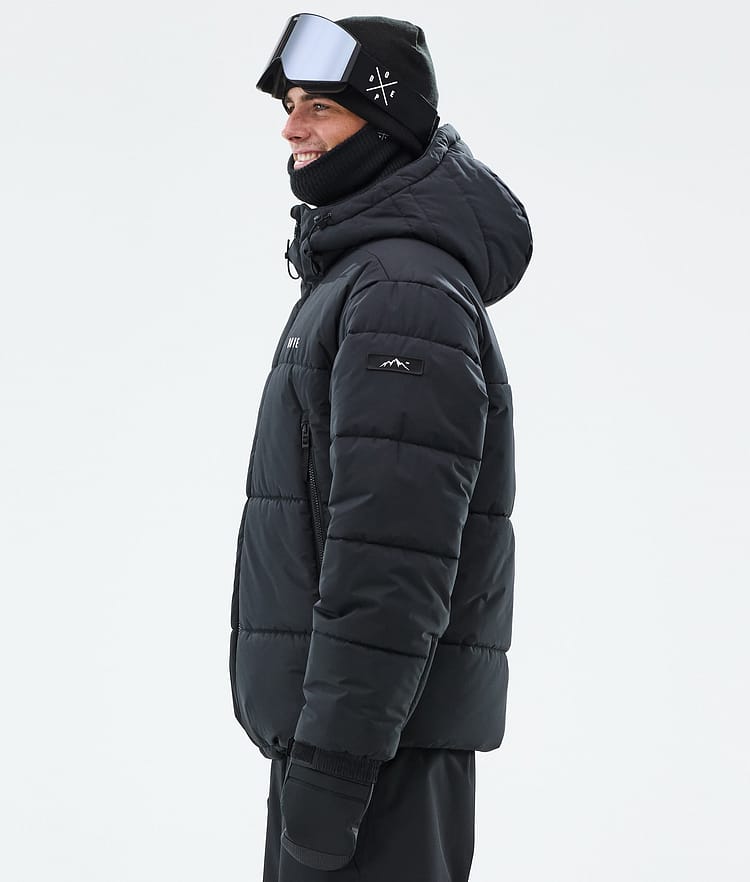 Puffer Ski Jacket Men Black, Image 6 of 9