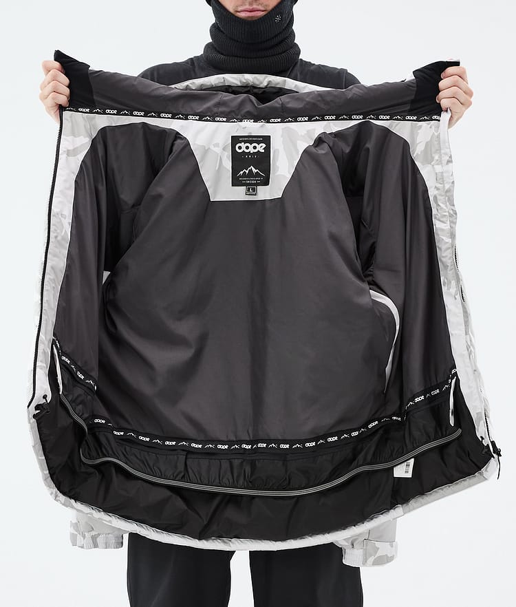 Puffer Veste Snowboard Homme Grey Camo, Image 9 sur 9