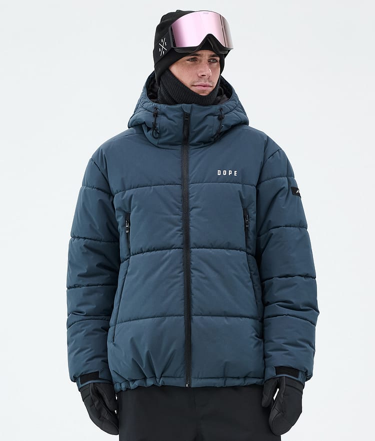 Puffer Ski Jacket Men Metal Blue, Image 1 of 9