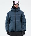 Puffer Snowboard Jacket Men Metal Blue