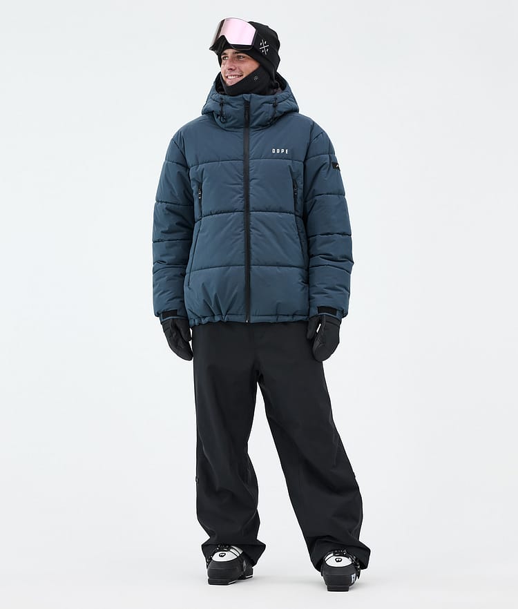 Puffer Ski Jacket Men Metal Blue, Image 3 of 9