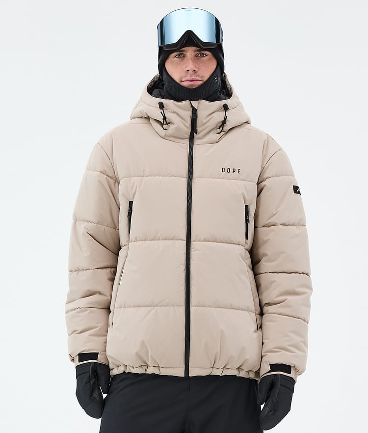 Puffer Snowboard Jacket Men Sand, Image 1 of 9