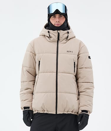 Puffer Skijacke Herren Sand