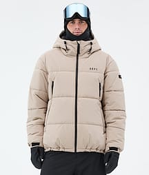 Dope Puffer Full Zip Ski jas Heren Sand