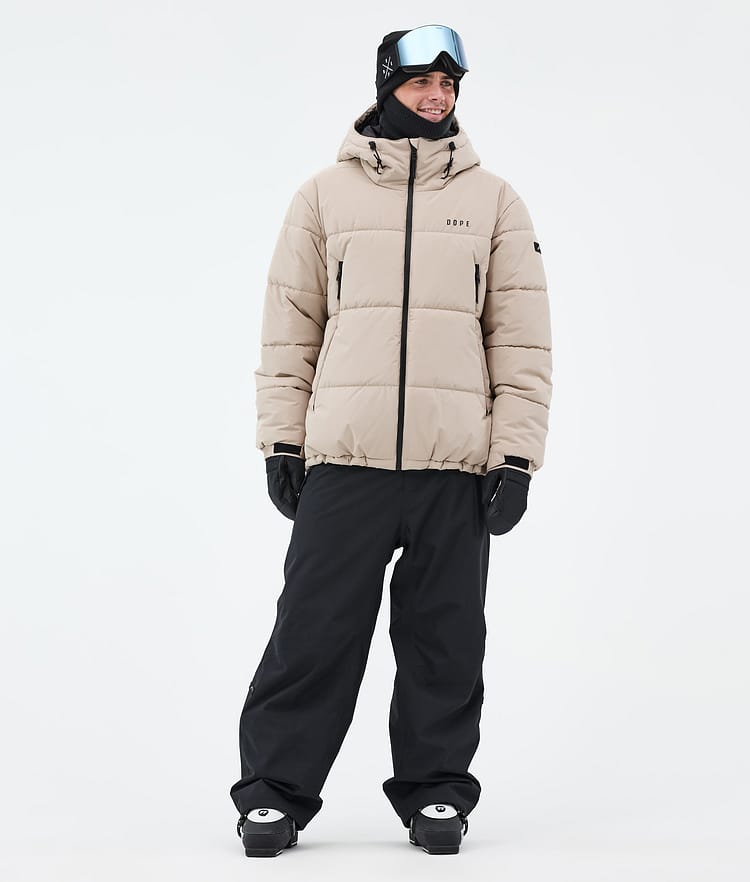 Puffer Ski Jacket Men Sand, Image 3 of 9