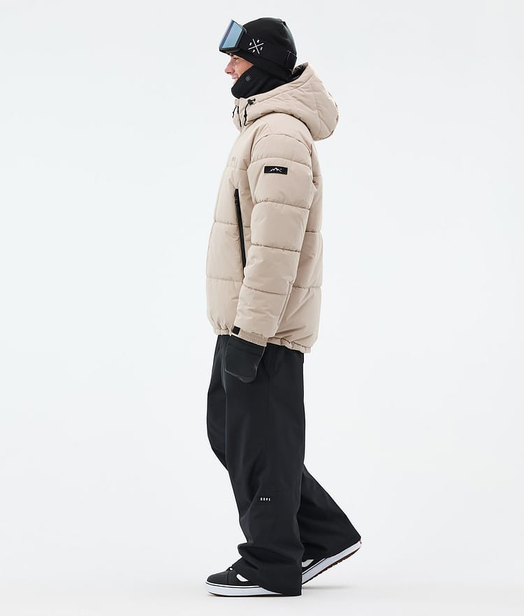 Puffer Snowboard Jacket Men Sand, Image 4 of 9