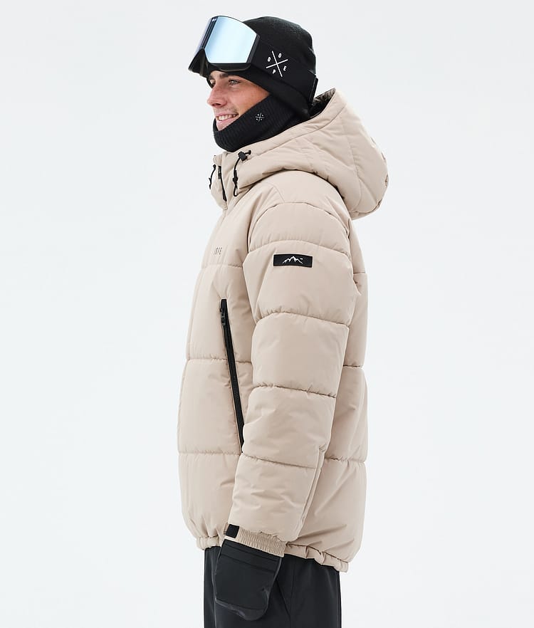 Puffer Snowboard Jacket Men Sand, Image 6 of 9