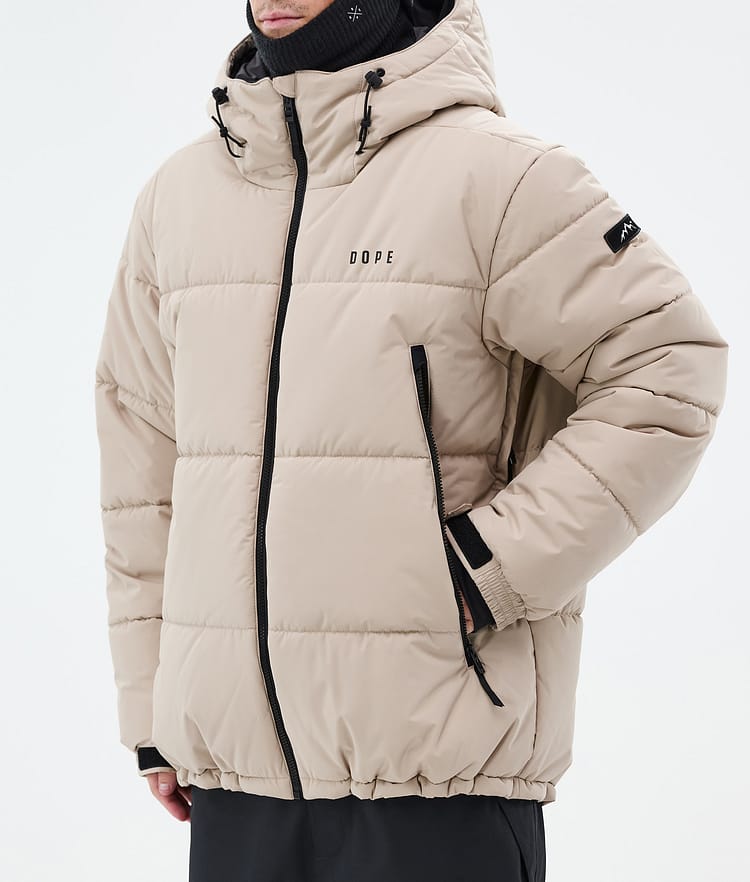 Puffer Snowboard Jacket Men Sand, Image 8 of 9
