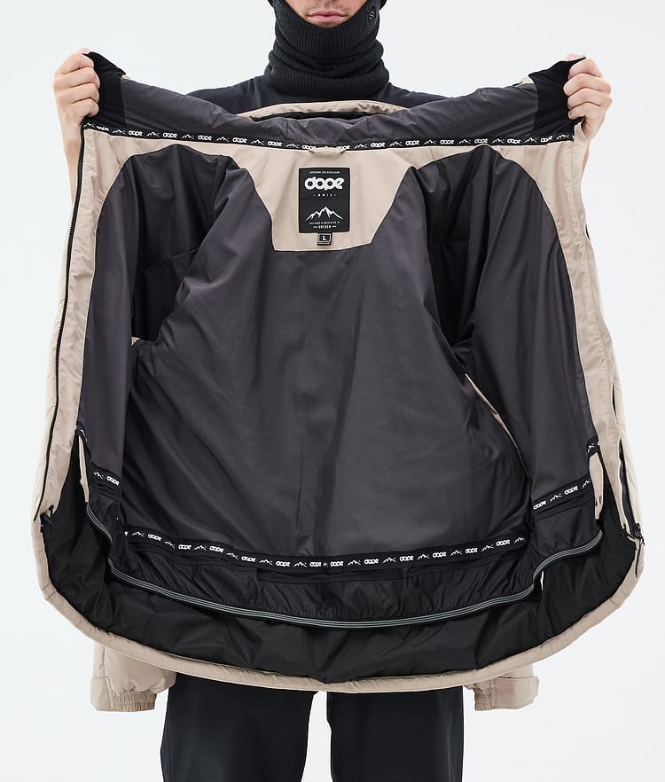 Puffer Ski Jacket Men Sand, Image 9 of 9