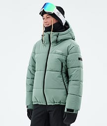 Dope Puffer W 25 Full Zip Snowboard jas Dames Faded Green