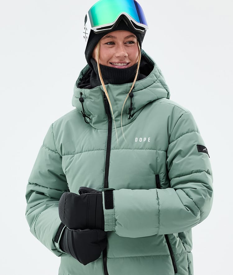Puffer W Ski Jacket Women Faded Green, Image 2 of 9