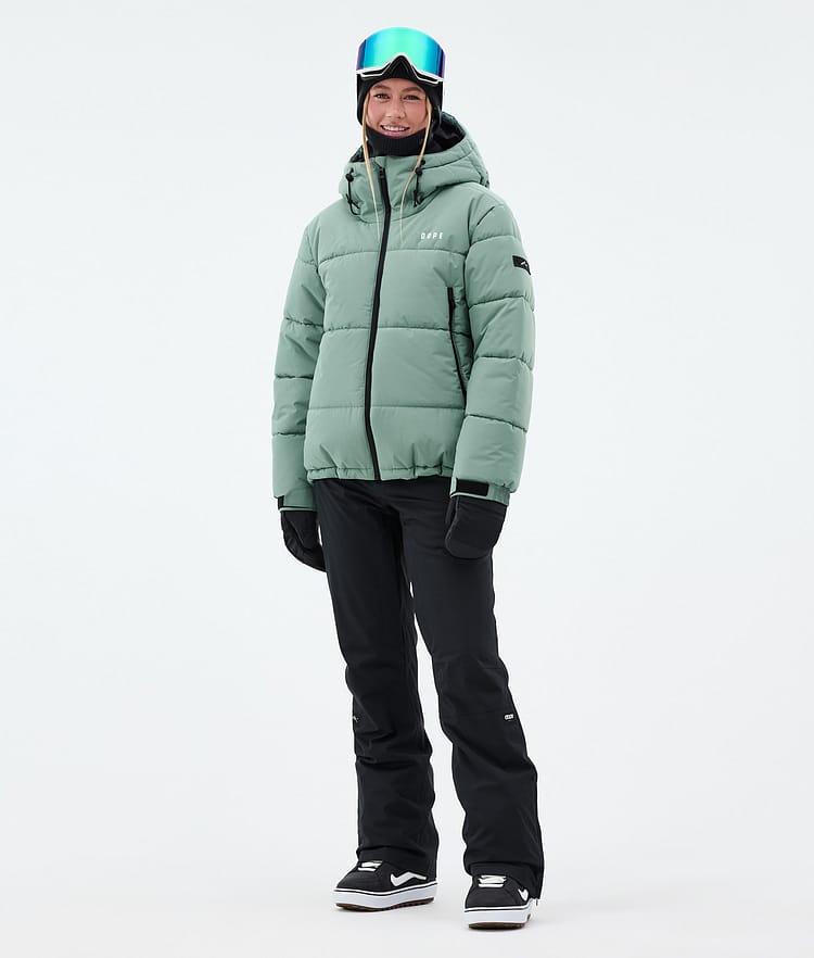 Puffer W Kurtka Snowboardowa Kobiety Faded Green, Zdjęcie 3 z 9
