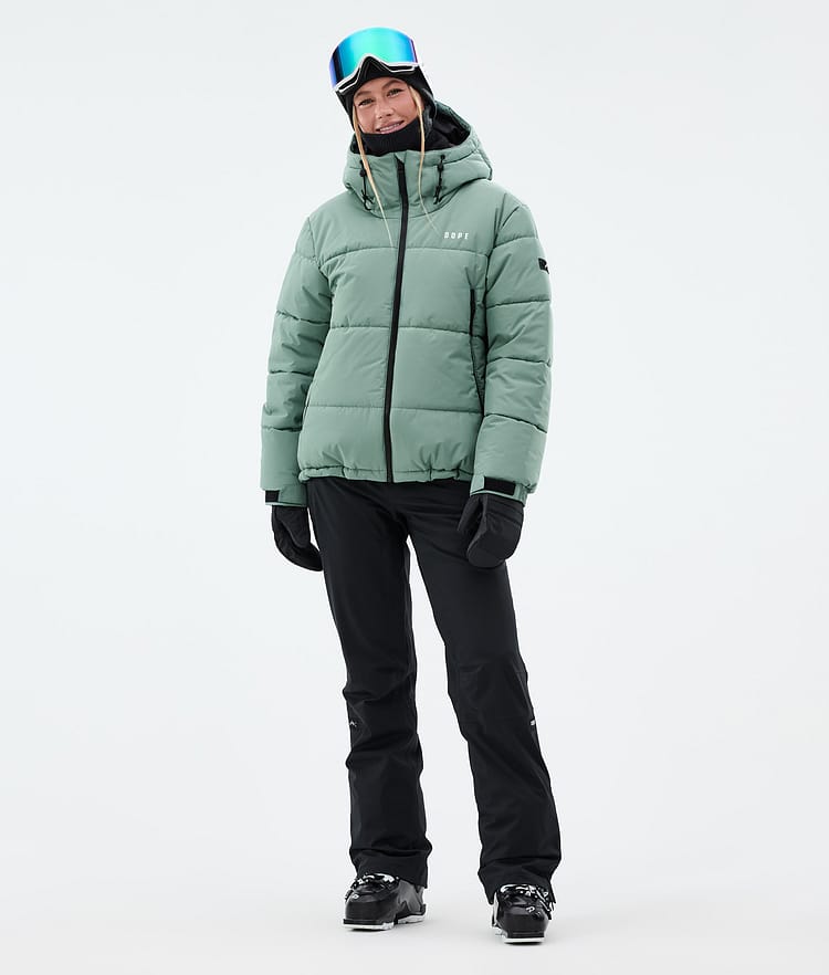 Puffer W Ski Jacket Women Faded Green, Image 3 of 9