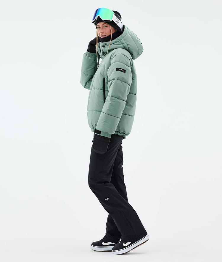Puffer W Kurtka Snowboardowa Kobiety Faded Green, Zdjęcie 4 z 9