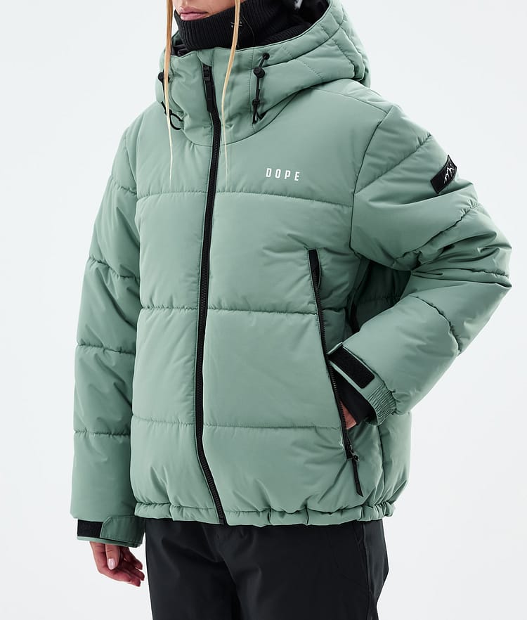 Puffer W Kurtka Snowboardowa Kobiety Faded Green, Zdjęcie 8 z 9