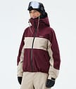 Dope Spartan W Lumilautailutakki Naiset Stripe Burgundy/Sand