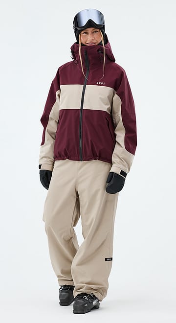 Spartan W Ski Outfit Women Burgundy/Sand