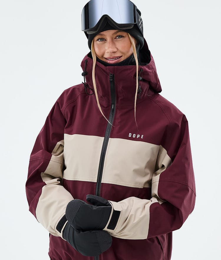 Spartan W Veste Snowboard Femme Stripe Burgundy/Sand, Image 4 of 8