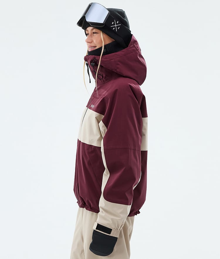 Spartan W Ski Jacket Women Stripe Burgundy/Sand, Image 5 of 8