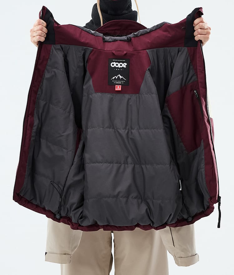 Spartan W Veste Snowboard Femme Stripe Burgundy/Sand, Image 8 of 8