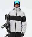 Dope Spartan Snowboard Jacket Men Stripe Light Grey/Black
