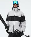 Dope Spartan Ski Jacket Men Stripe Light Grey/Black