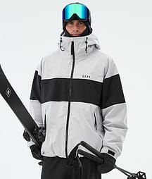 Dope Spartan Ski jas Heren Stripe Light Grey/Black
