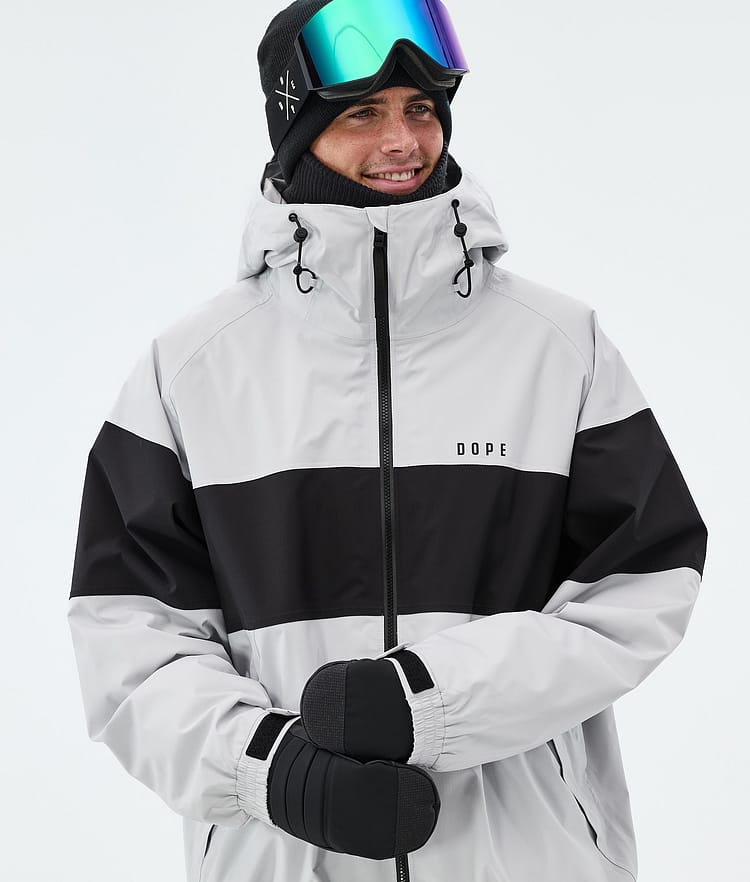 Spartan Ski Jacket Men Stripe Light Grey/Black, Image 4 of 8