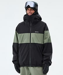 Dope Spartan Snowboard Jacket Men Stripe Black/Moss Green