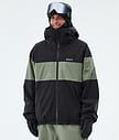 Dope Spartan Snowboard Jacket Men Stripe Black/Moss Green