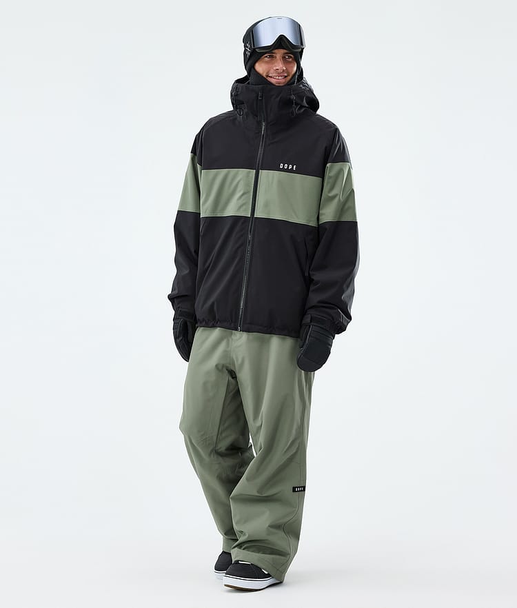 Spartan Snowboardjacka Herr Stripe Black/Moss Green, Image 2 of 8