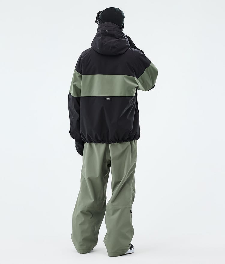 Spartan Snowboardjacka Herr Stripe Black/Moss Green, Image 3 of 8
