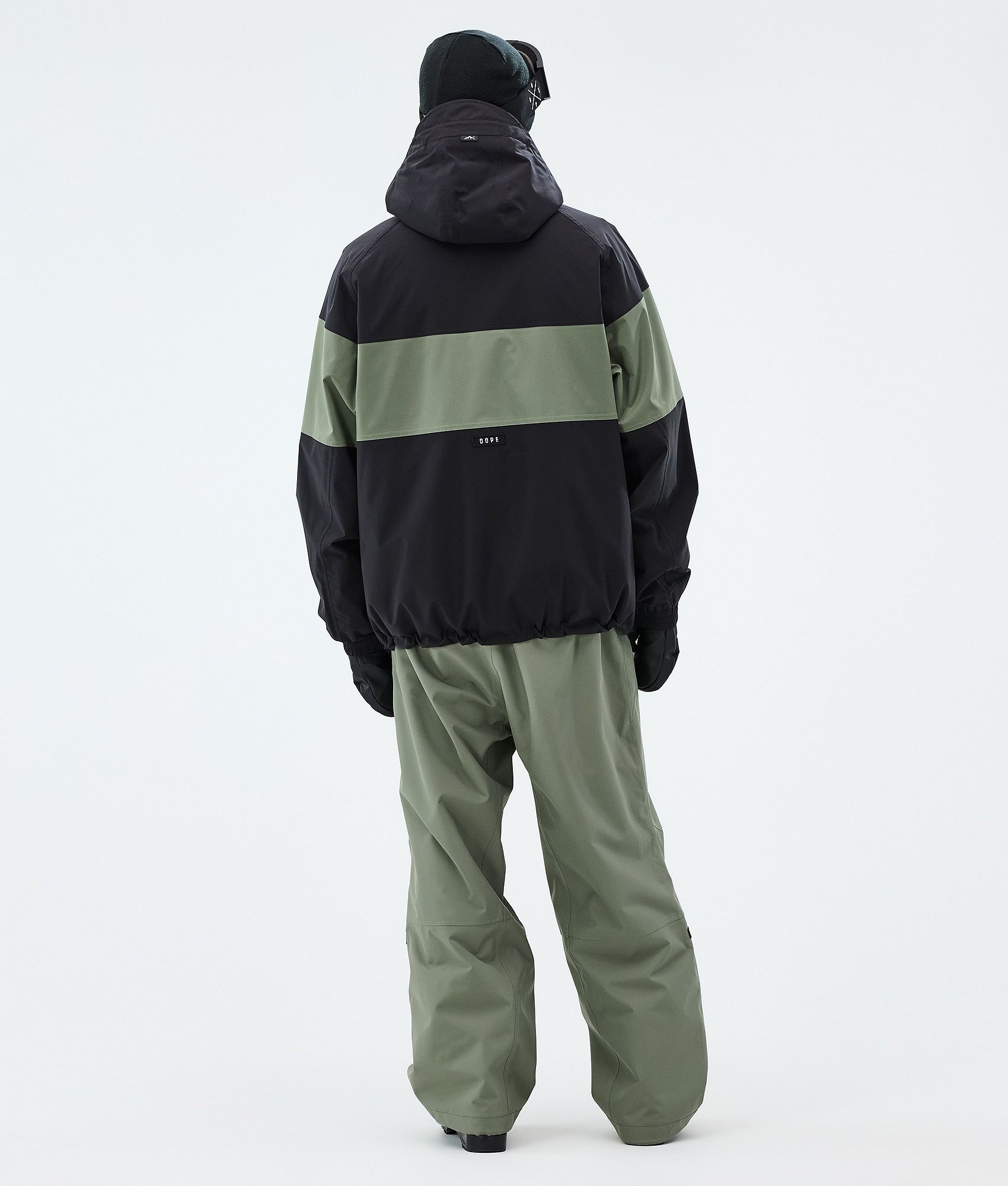 Sims ハーフジップ アウター オリーブグリーン マスタード スノボ スキー Dope Spartan スキージャケット メンズ Stripe Black/Moss Green