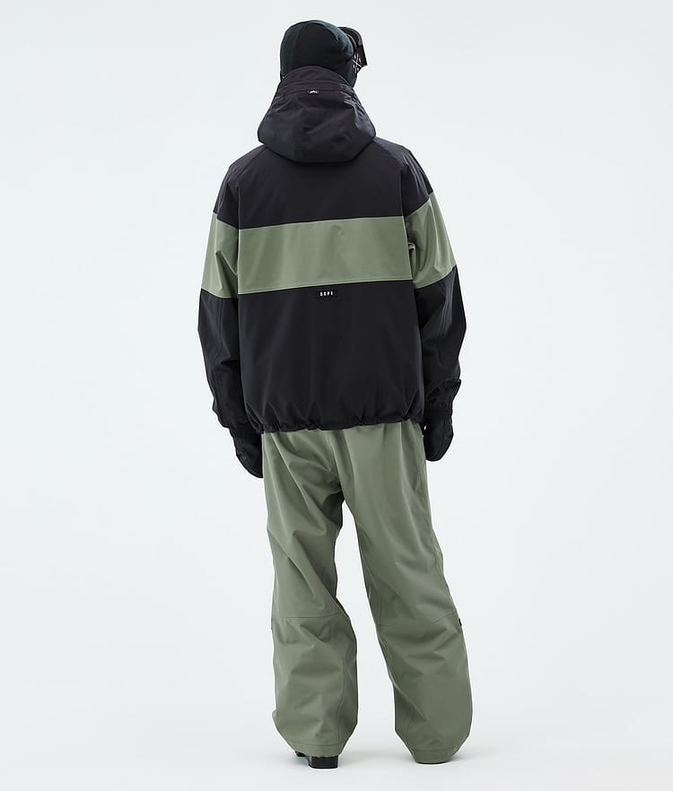 Spartan Ski Jacket Men Stripe Black/Moss Green, Image 3 of 8