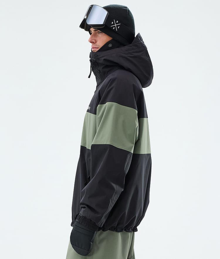 Spartan Ski Jacket Men Stripe Black/Moss Green, Image 5 of 8