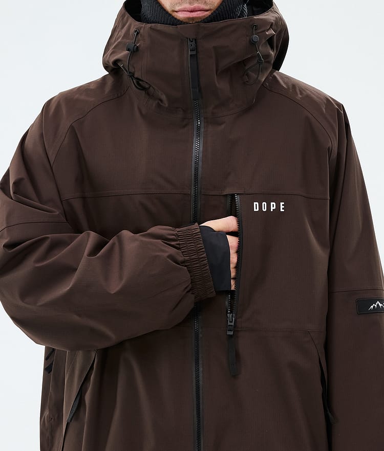 Apex Ski Jacket Men Dark Brown, Image 8 of 9