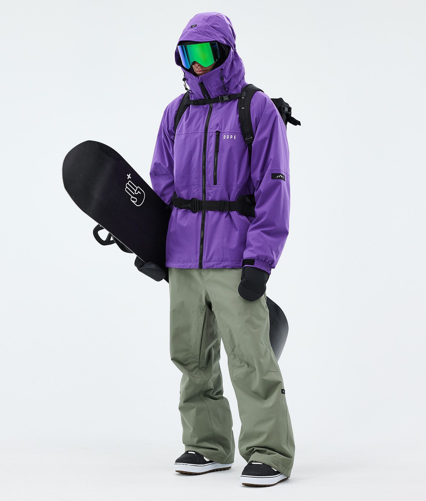 Dope Apex/Big スノーボードウェアセット メンズ Vivid Purple/Moss