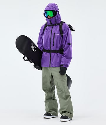 Apex Snowboard Outfit Men Vivid Purple/Moss Green